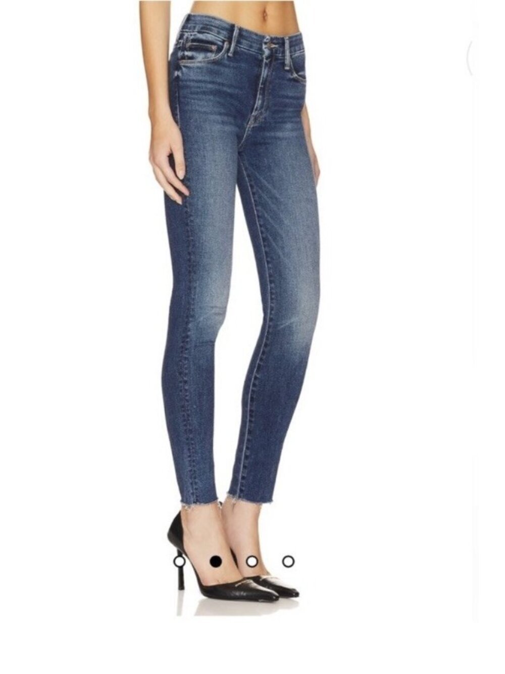 MOTHER Denim Women's Sz 27 The Looker Ankle Fray Jeans Need for Speed Wash